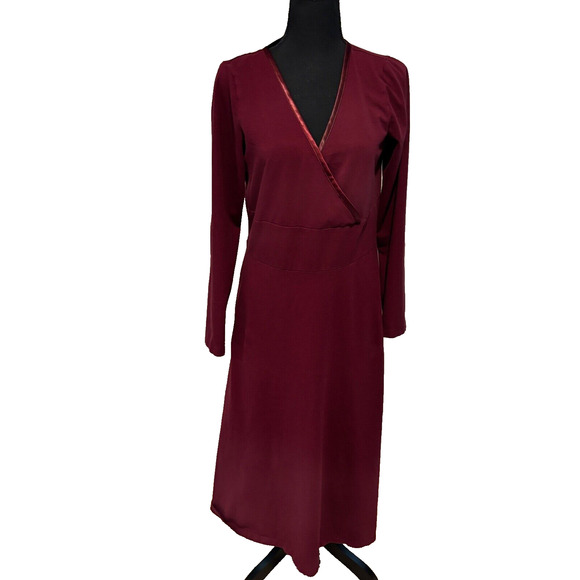 Eddie Bauer Maxi Dress Womens Sz M capsule Minimalist Cotton lagenlook peasant - Picture 1 of 7